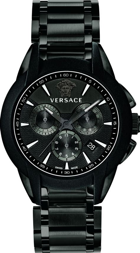 versace watch character chronograph m8c80d009s060|VERSACE M8C80D009S060 Chronograph Black Dial Stainless .